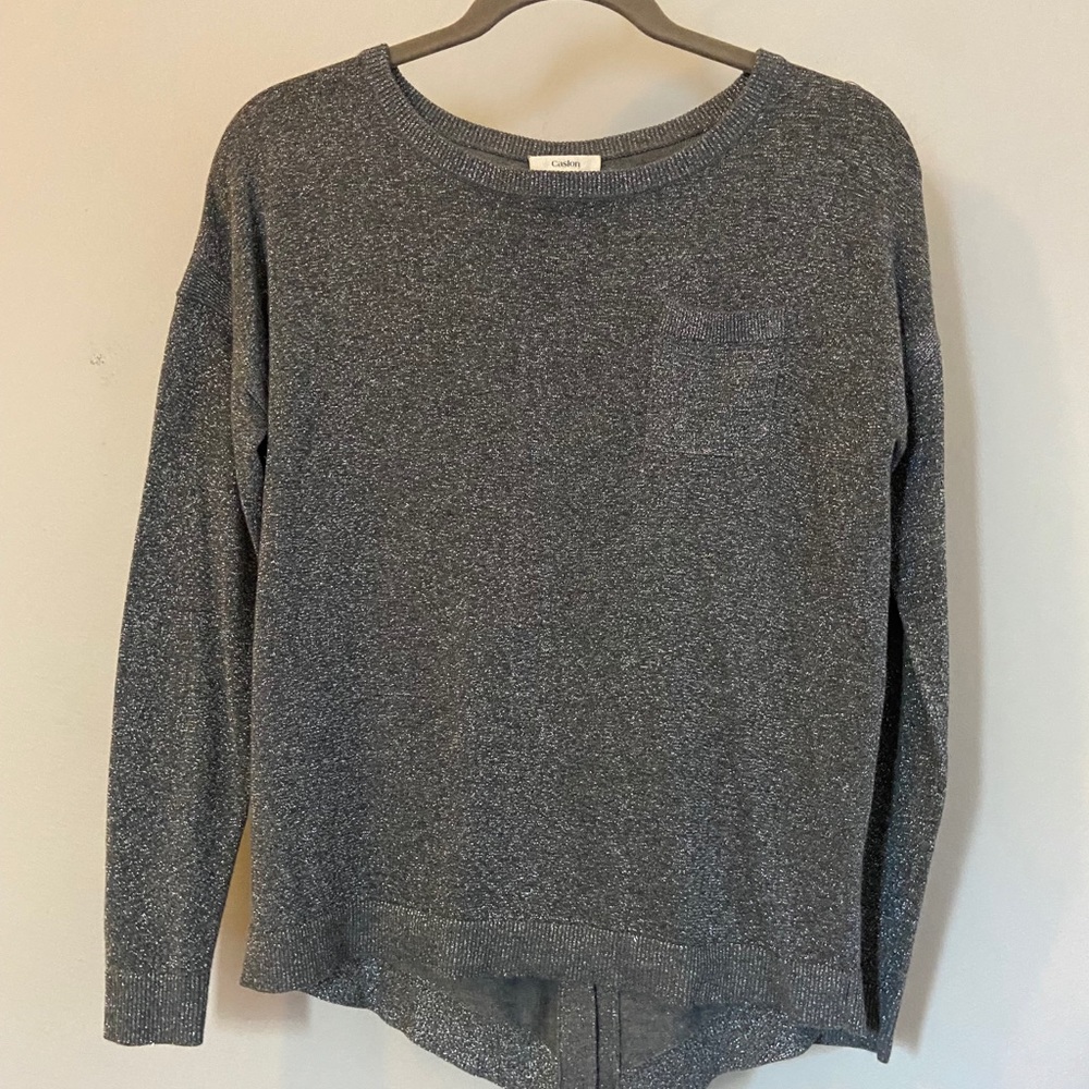 Caslon (Nordstrom) sparkly silver sweater